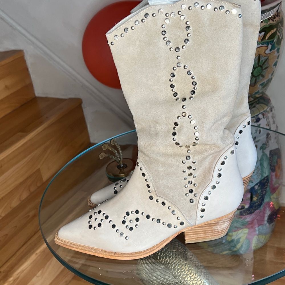 Free People Jaxon Studded Western Boots/ size 38.5 - Picture 6 of 8